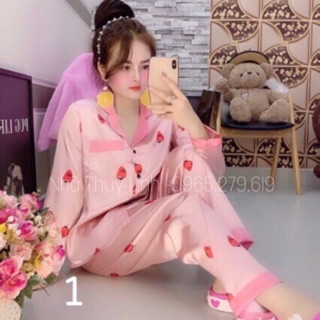 BỘ Ngủ Pijama Kate Loại 1(tay dài )
