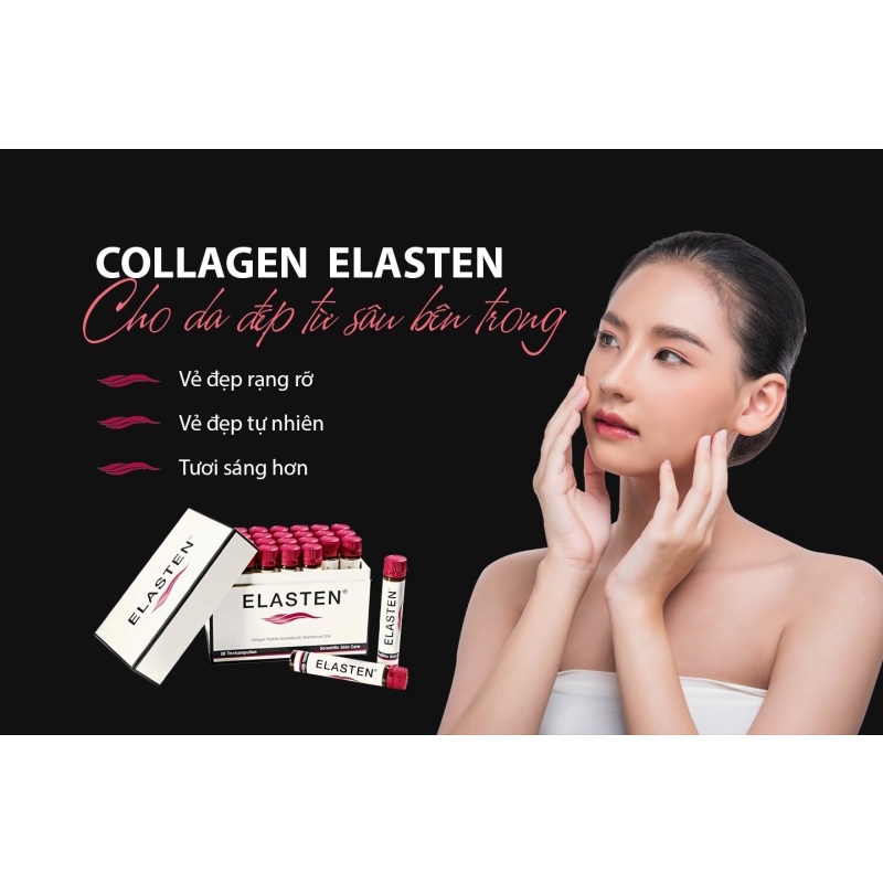 Elasten Collagen - Collagen Dạng Nước Số 1 Tại Đức Giúp Da Căng Mịn Trẻ Hóa Da 28 ống