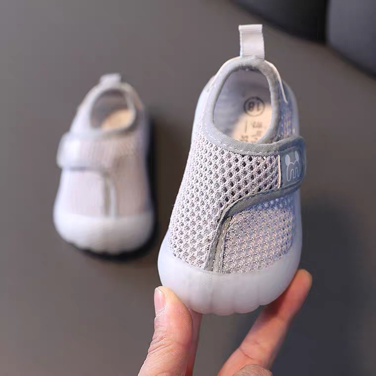 Giày tập đi cho bé trai bé gái lưới thoáng khí Bunny store, giày cho bé phù hợp trẻ em từ 8 tháng đến 3 tuổi đế mềm BN12