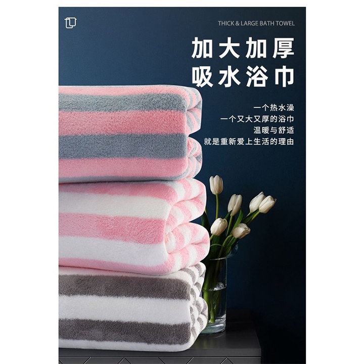 Khăn tắm lông cừu Hàn Quốc cao cấp loại lớn choàng quấn cho bé &amp; người lớn siêu mịn mềm mại thấm hút tốt