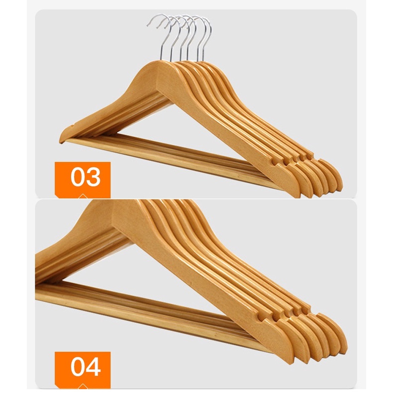1 chiếc - Móc áo gỗ tự nhiên Sunzin 38cm (tự chọn mẫu)