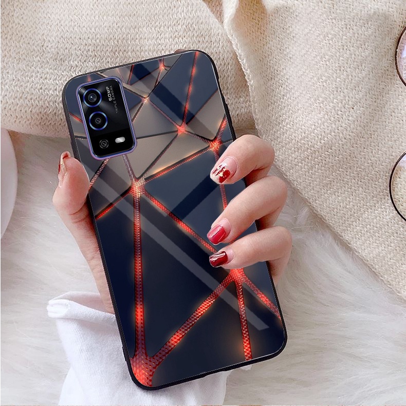 Ốp Lưng OPPO A55 Mặt kính gương sáng bóng cao cấp
