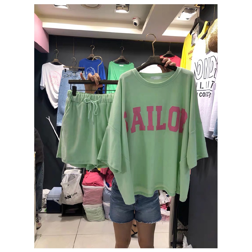 Bộ Đồ Thể Thao Ngắn Tay Dáng Rộng Thoáng Mát Cá Tính | BigBuy360 - bigbuy360.vn