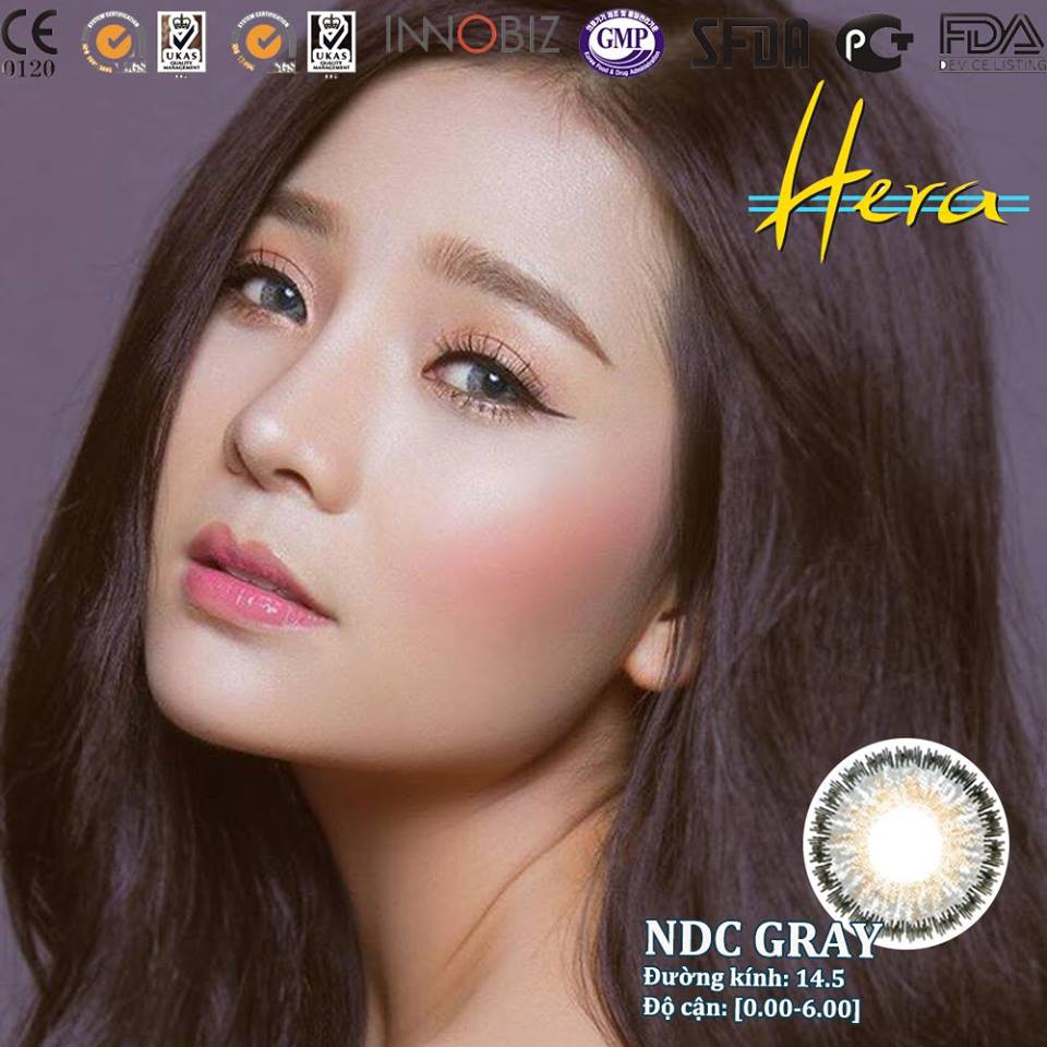 Kính áp tròng NDC Gray - 0 đến 6 độ - 14.5mm