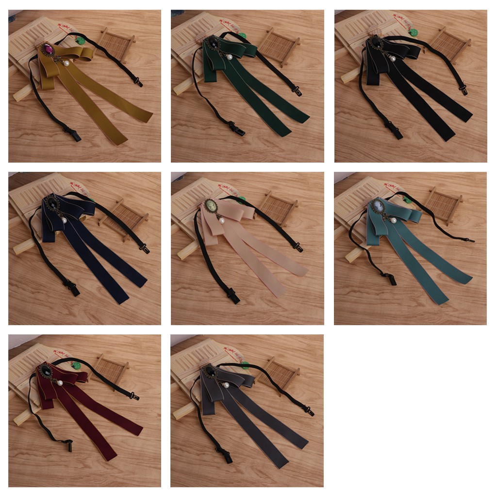 Nơ buộc cổ áo dạng dây ruy băng thời trang cho nam nữ