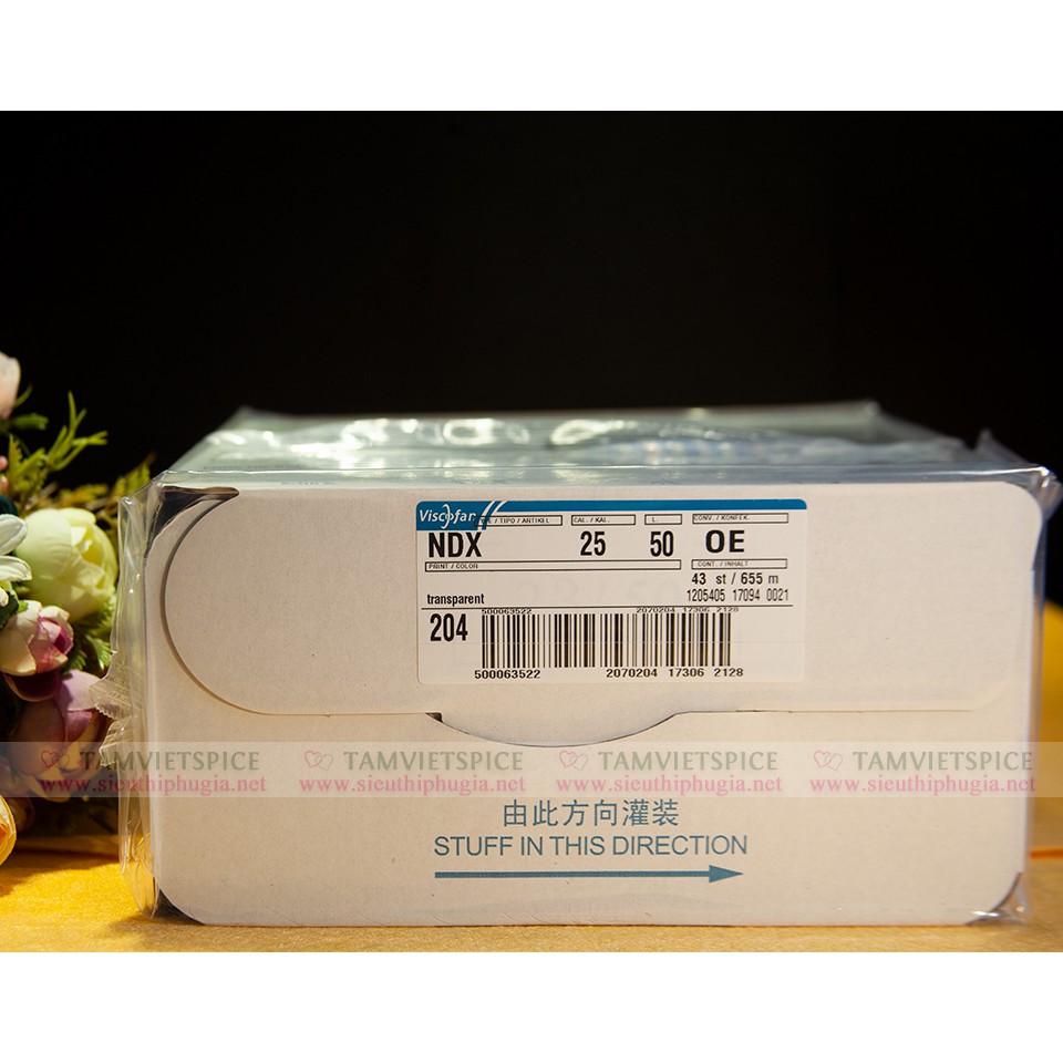 Vỏ xúc xích Viscofan phi 25 NDX