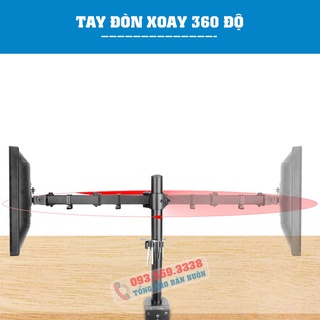 Giá Treo Màn Hình M051 Cao Cấp 17 - 27 - 32 Inch / Tải Trọng 8Kg - Lắp Đặt Kẹp Bàn [ Rẻ Hơn NB F80 - NB H100 ]
