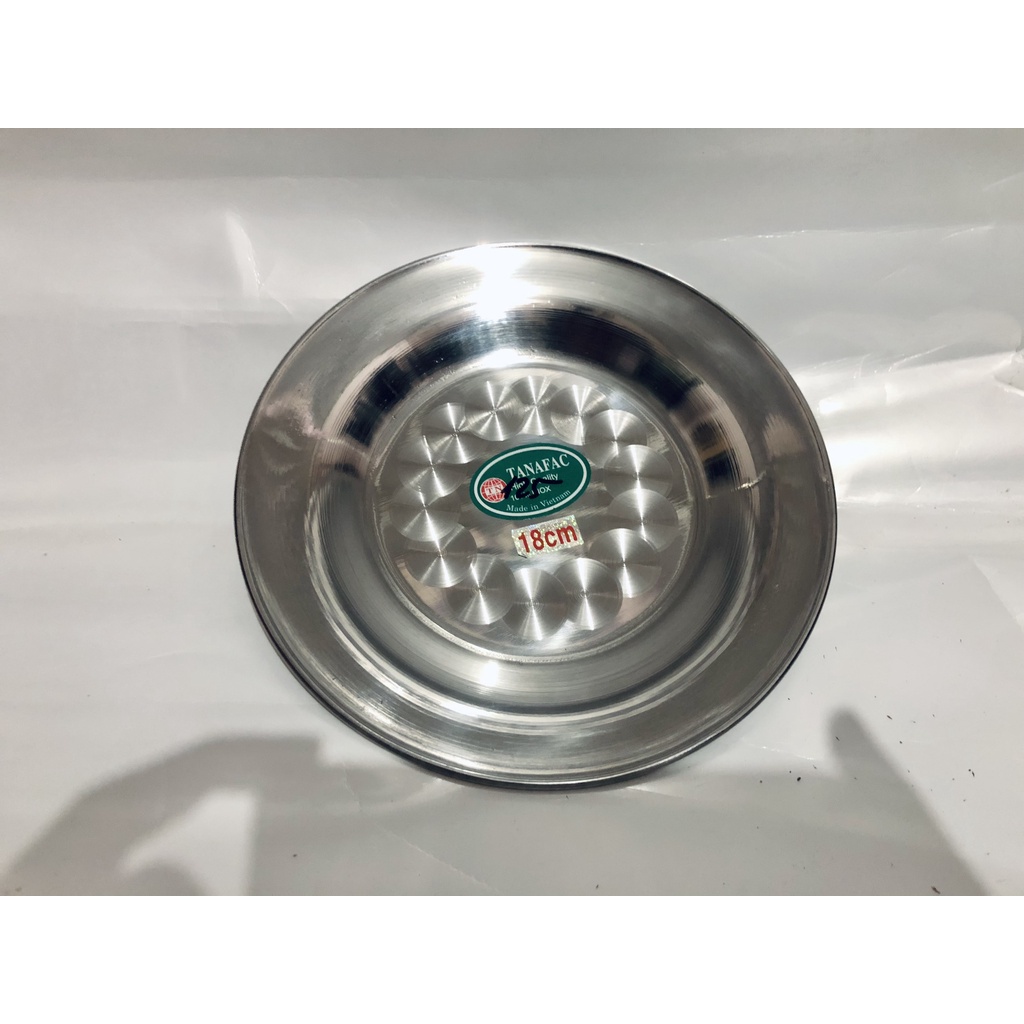 [Giá Sỉ] Dĩa Inox Tròn Đáy Cạn Tanafac
