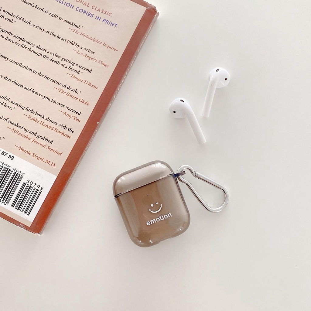 Ốp TPU mềm hình mặt cười thích hợp cho hộp sạc tai nghe không dây Airpods 1/2/3 pro