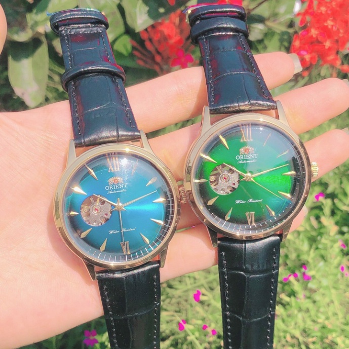 Đồng hồ cơ nam Orient dây da cao cấp, cơ tự động automatic, máy lộ cơ, đồng hồ cơ lộ máy sang trọng bảo hành 12 tháng -