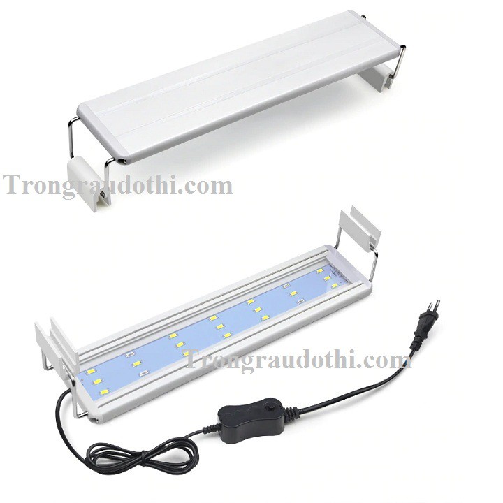 Đèn led máng bể cá K300 rất sáng và đẹp, phù hợp bể dài 30-40cm