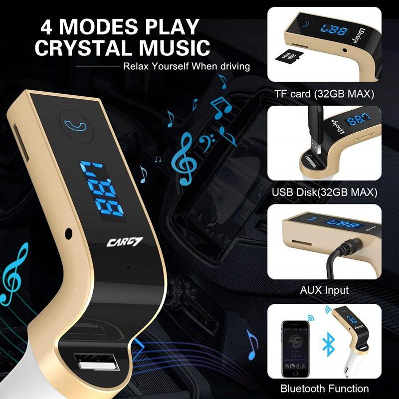 Tẩu Sạc G7 Kiêm Máy Nghe Nhạc Mp3 Kết Nối Bluetooth G7 Cho Xe Hơi