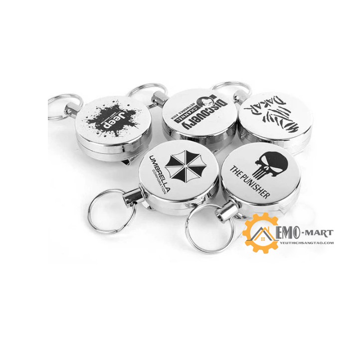 Móc khóa dây rút kim loại 💥 BH 1 ĐỔI 1 TRONG 30 NGÀY 💥 Chất liệu inox - Thiết kế cá tính