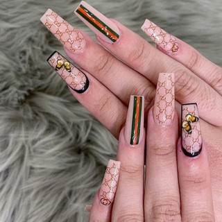 Sticker thương hiệu 3D dán móng