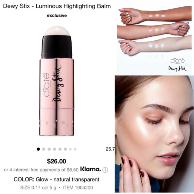 Sáp bắt sáng dạng thỏi Ciate London Dewy Stix - Luminous Highlighting Balm