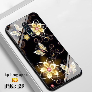 Ốp lưng oppo K3, 💯FREE SHIP💯 ốp lưng kính cường lực oppo k3 in hình 3D mặt kính 9H bền đẹp Aha Case