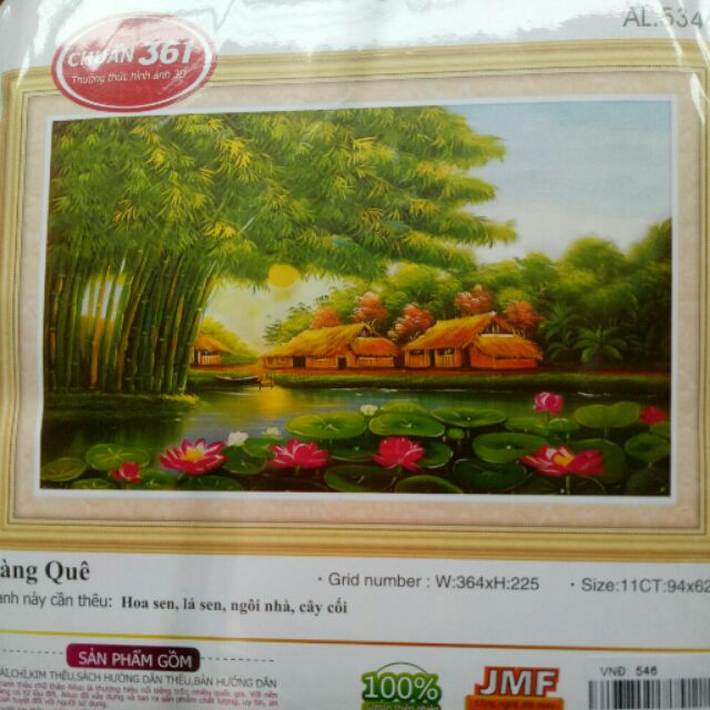 Tranh thêu  làng  quê 53462