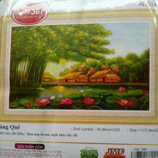 Tranh thêu làng quê 53462