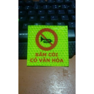 tem xe , tem cảnh báo , logo phượt phản quang >> xem shop
