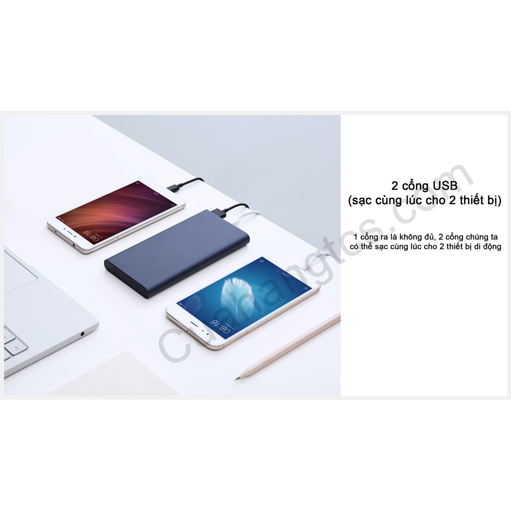 Pin sạc dự phòng Xiaomi 10000mAh gen 2 New (2018) | BH 3 tháng | BigBuy360 - bigbuy360.vn