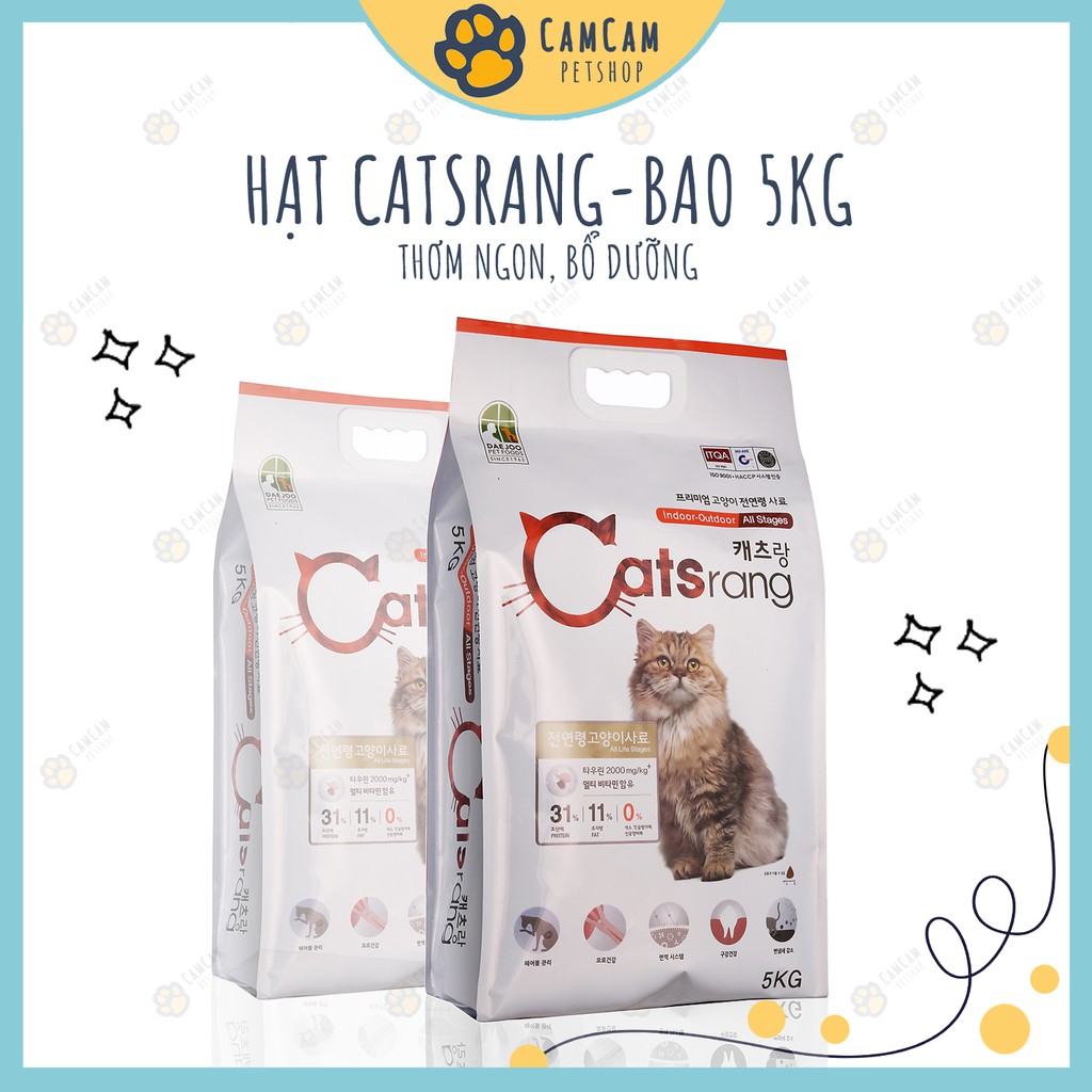 [Mã PET50K giảm Giảm 10% - Tối đa 50K đơn từ 250K] Thức ăn cho mèo Catsrang Bao 5kg - Thức ăn hạt cho mèo