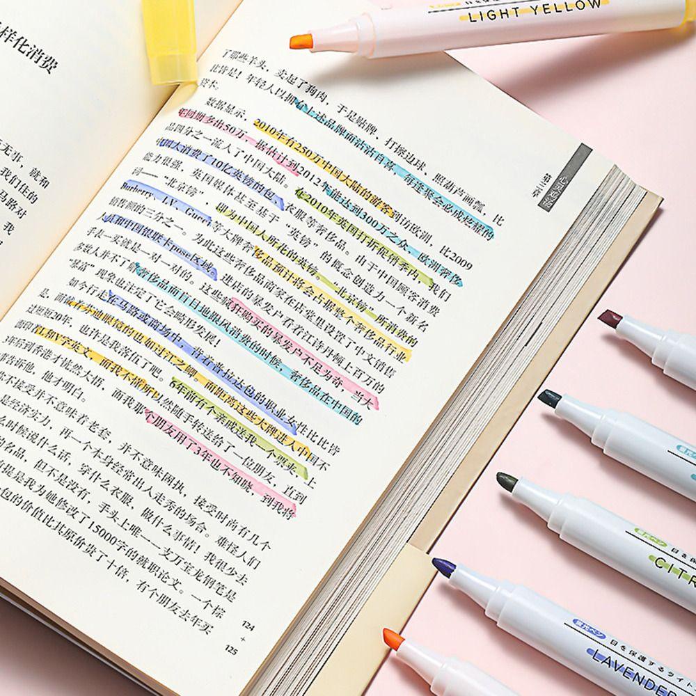 LAKAMIER Set 6 Bút Bắt Sáng Màu Sắc Ngọt Ngào