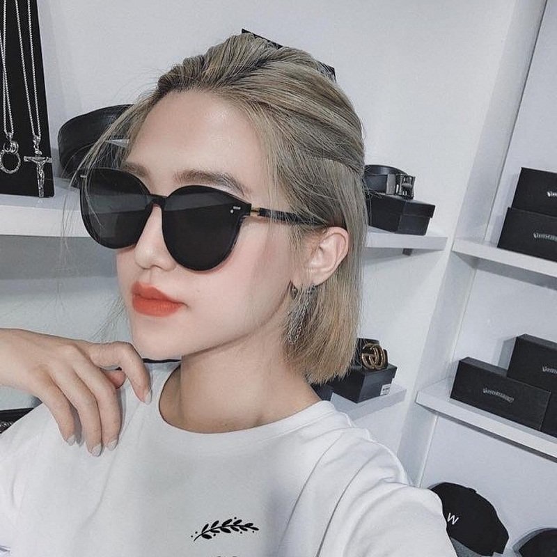 Kính mát thời trang nữ chống tia UV mắt vuông phong cách Ulzzang đẹp sang trọng HANASO 003
