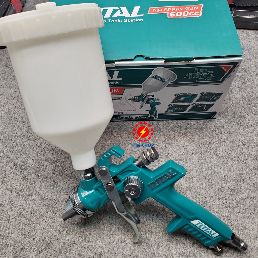 TOTAL Súng phun sơn HVLP 600cc TAT10601