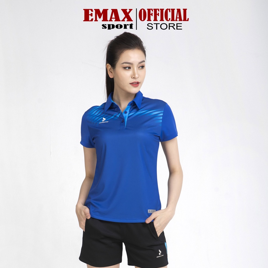 Áo Tennis Cổ Bẻ Nữ Donexpro Vải Thun Mè Caro Thoáng Khí, Thoát Hơi Nhanh, Không Bám Bụi AC - 3640