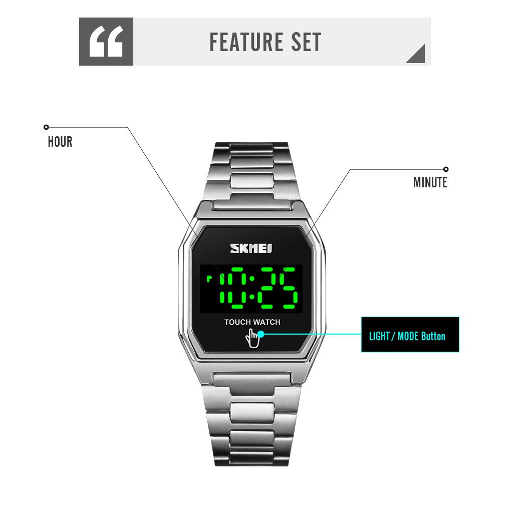 Đồng Hồ Đeo Tay Kỹ Thuật Số SKMEI 1679 Màn Hình LED Cảm Ứng Thời Trang