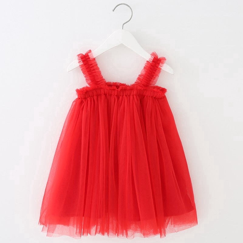Đầm tutu hai dây dễ thương cho bé gái, THEMOON SHOP đầm công chúa bé gái