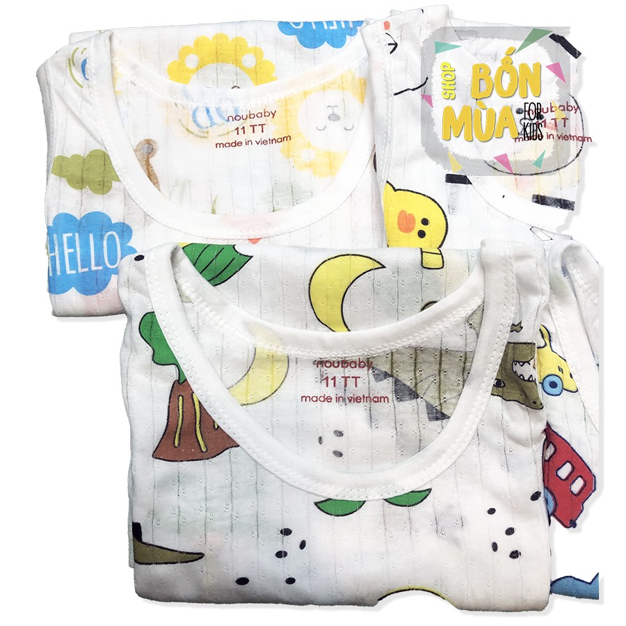 Bộ Noubaby Thun Giấy Size Đại 🎁🎁14-24kg Bộ Cotton Giấy Ba Lỗ Chất Vải Mỏng Mát Mặc Hè - Shop Bốn Mùa