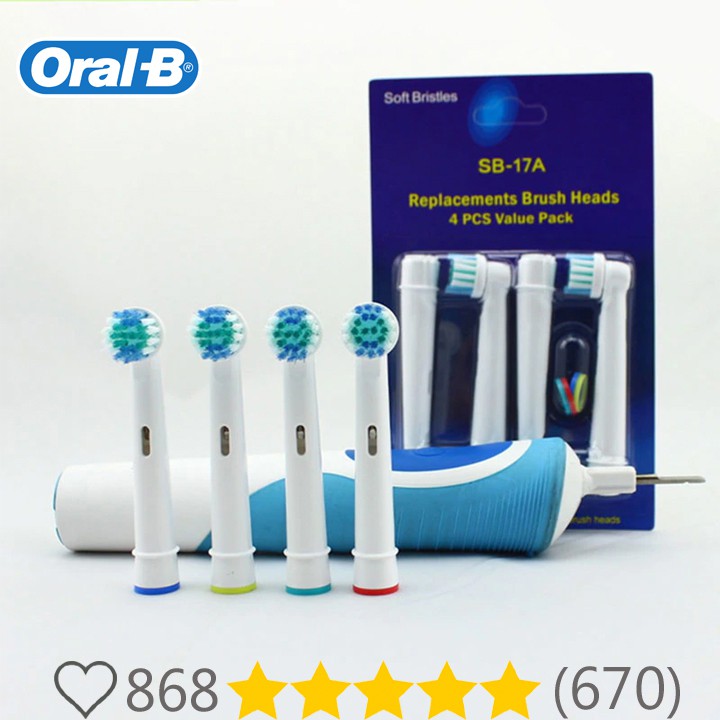 Bộ đầu bàn chải đánh răng điện Oral - B => Shop HTM2000