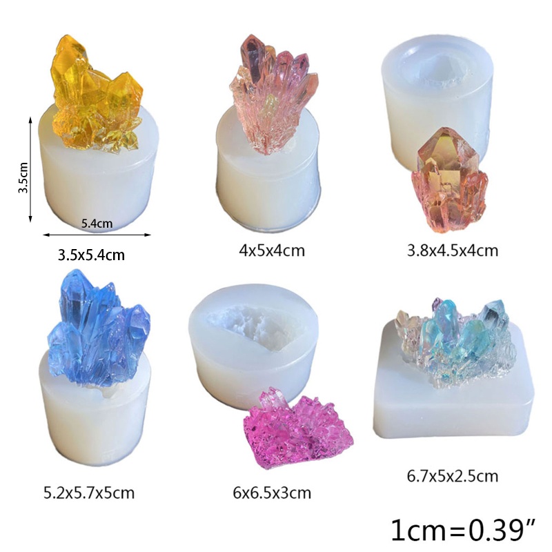Khuôn Silicon Làm Cụm Pha Lê Epoxy DIY