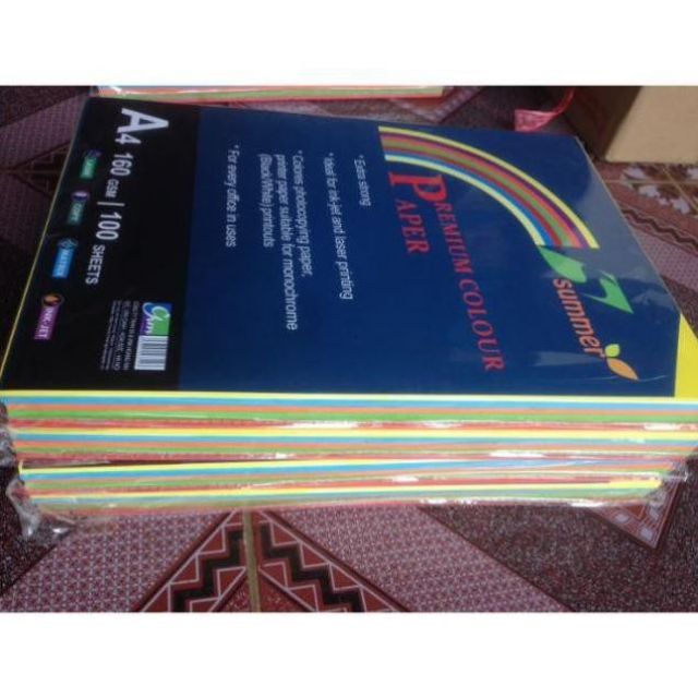 1 TẬP BÌA TRỘN 5 MÀU GỒM 100 TỜ