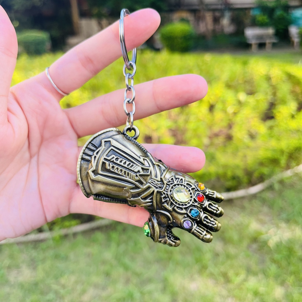 Móc chìa khóa Advenger búa Thor, khiên Captain, găng tay Thanos mô hình mini loại cao cấp thép chống hoen gỉ PhuKienMoe