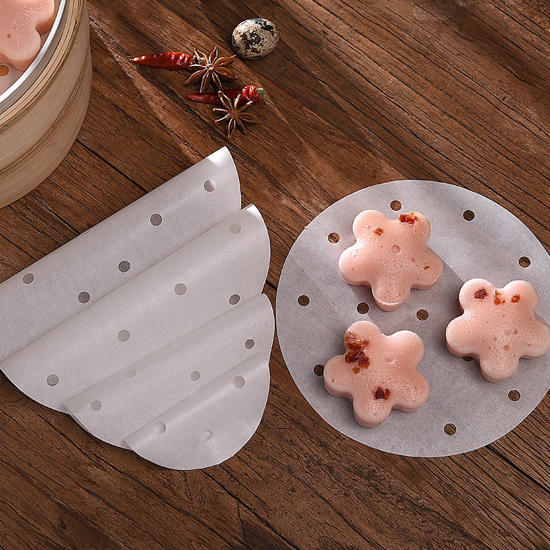 Bộ 100 Giấy Lót Hấp Bánh Chống Dính Dùng Một Lần Tiện Dụng