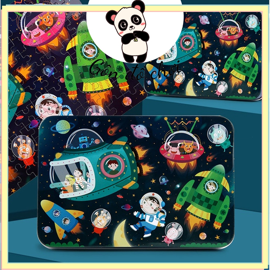 [100 miếng] Đồ chơi tranh ghép hình gỗ puzzle - Bộ ghép hình - Tranh xếp hình Gôn đồ chơi