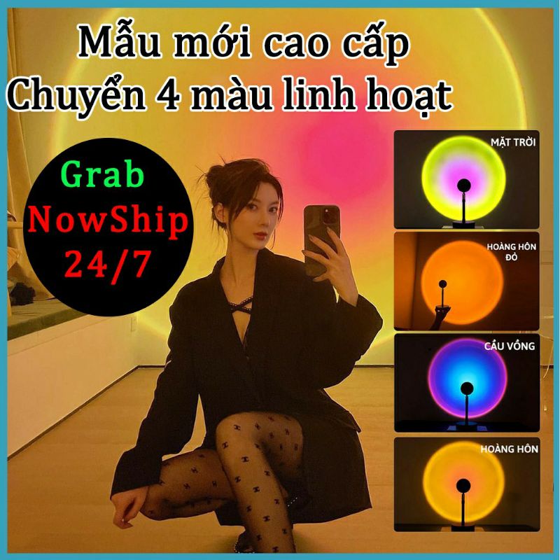 Đèn chiếu hoàng hôn, mặt trười, cầu vồng sunset siêu hot FREE SHIP hỗ trợ chụp ảnh quay tiktok