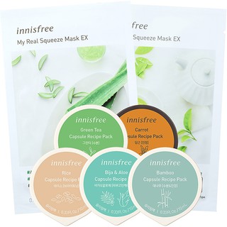 Combo 10 miếng mặt nạ Innisfree My Real Squeeze Mask ( mix vị ngẫu nhiên )
