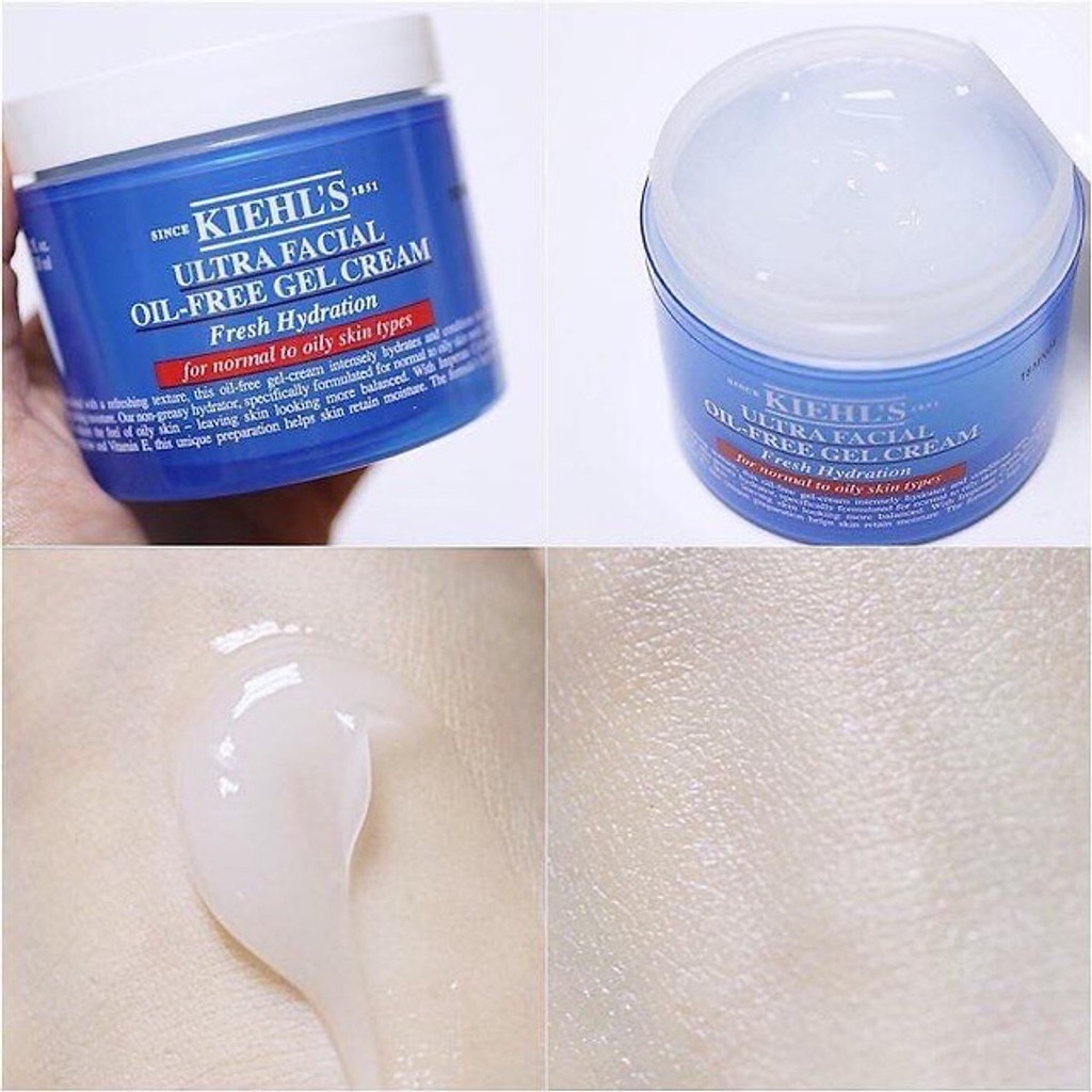 Kem dưỡng ẩm kiềm dầu không bóng nhờn Kiehl’s Ultra Face Oil-Free Gel Cream dành cho da dầu