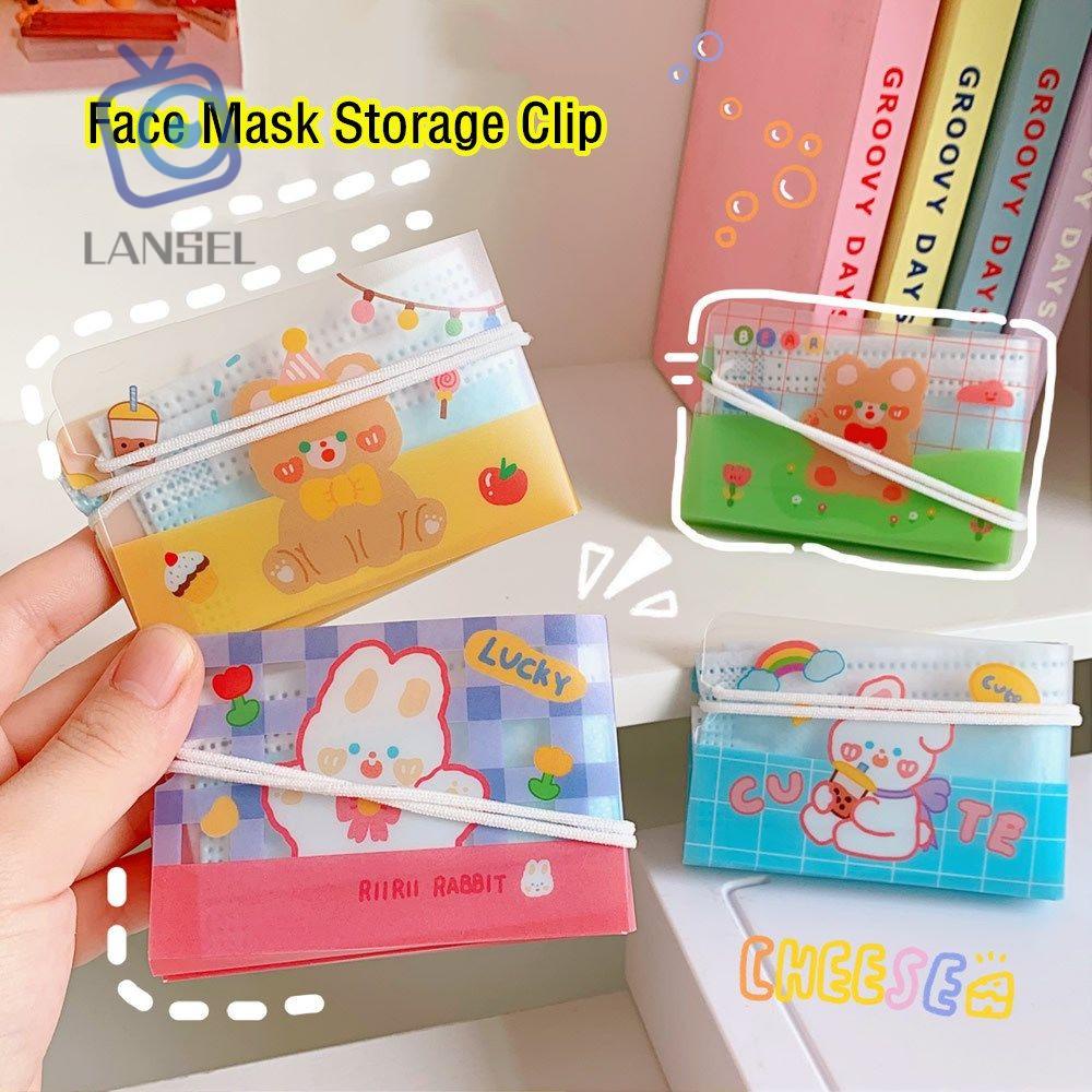 Set 1/5 Hộp Đựng Khẩu Trang Chống Bụi Có Thể Gấp Gọn In Hình Hoạt Hình Mang Đi Du Lịch Tiện Lợi