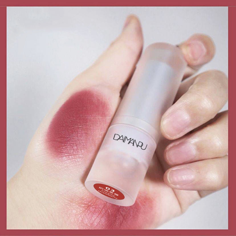 [Hàng mới về] Son môi DAIMANPU 9 màu tùy chọn thiết kế vỏ hình viên đá trong suốt độc đáo