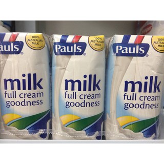 Sữa nội địa úc pauls vị dâu, socola, fullcream thùng 24 hộp x 200ml
