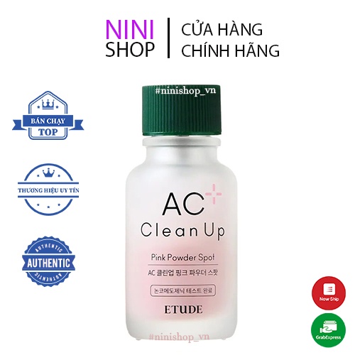 Dung dịch chấm giảm mụn Etude House Ac Clean Up Pink Powder Spot 15ml - ninishop