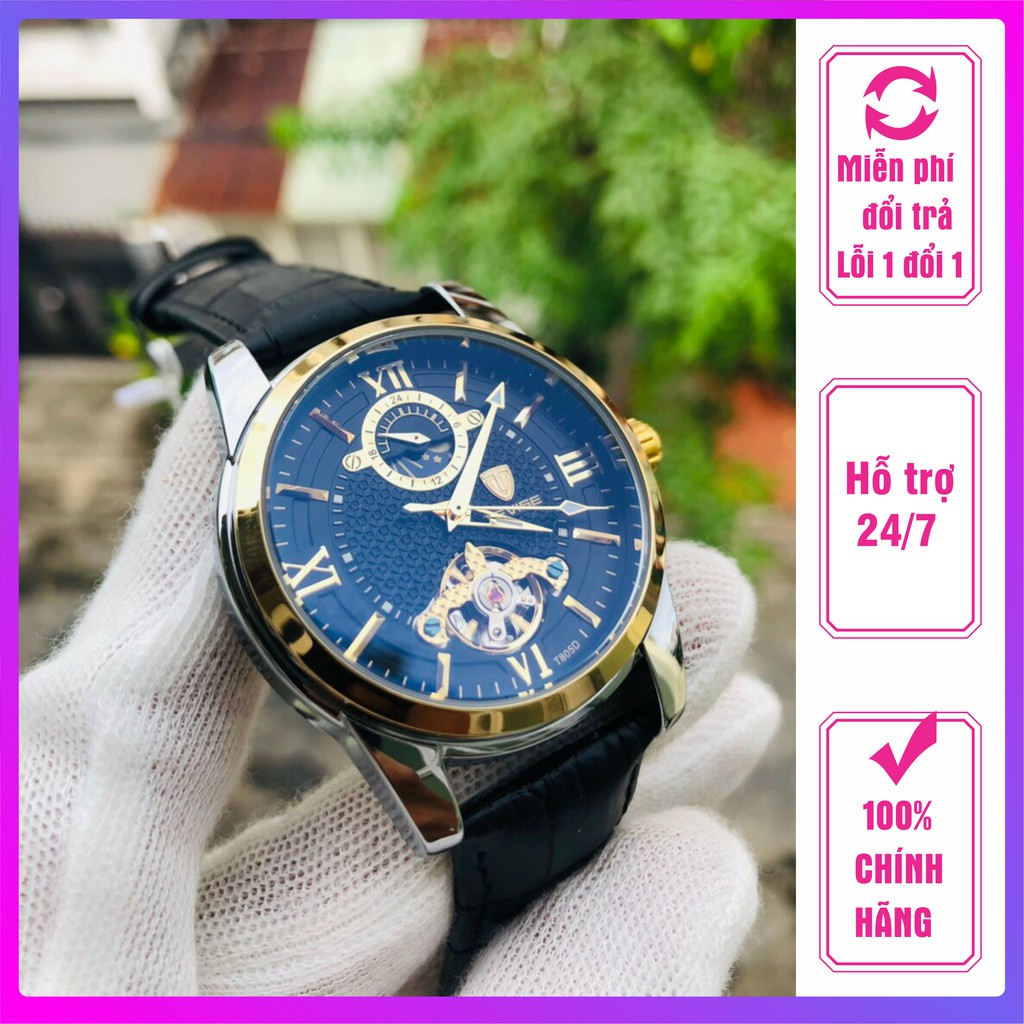 [ ĐỒNG HỒ CƠ NAM ] ĐỒNG HỒ NAM AUTOMATIC HIỆU TEVISE CHÍNH HÃNG DÂY DA ĐỦ MÀU (TẶNG KỀM HỘP) | BigBuy360 - bigbuy360.vn