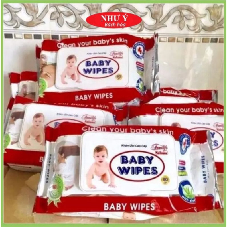 Khăn Ướt BABY Wipes 80g Không Hương - Như Ý bách hoá