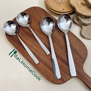 Thìa inox ăn cơm, ăn cháo inox 430 phong cách Hàn Quốc sang trong cao cấp - Hàng xuất dư | GaliHomecook BH11-BH12