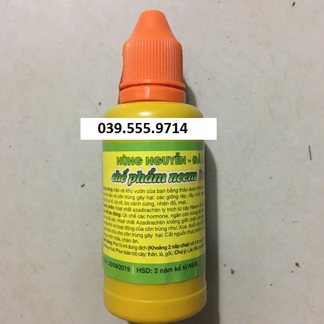 Chế phẩm Trừ Sâu Thảo Mộc Hùng Nguyễn NEEM 80ml