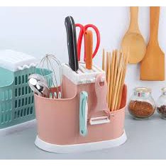 Ống cắm dao, đũa, thìa ĐA NĂNG, giúp đồ dùng phòng bếp gọn gàng và ngăn lắp ( giao màu ngẫu nhiên), làm bằng nhựa PP